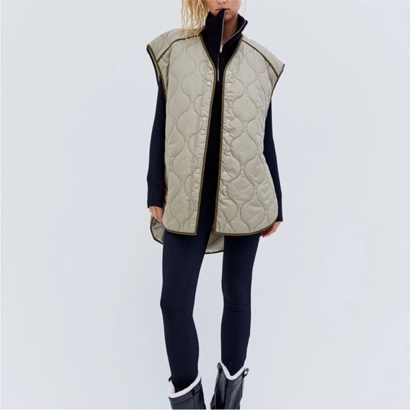 H&M water-repellent vest, khaki. One size - Picture 7 of 9